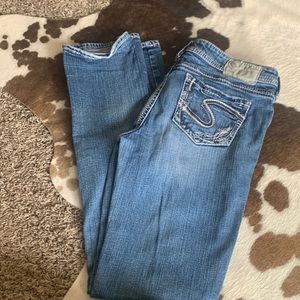 Silver boot cut jeans size 29X33